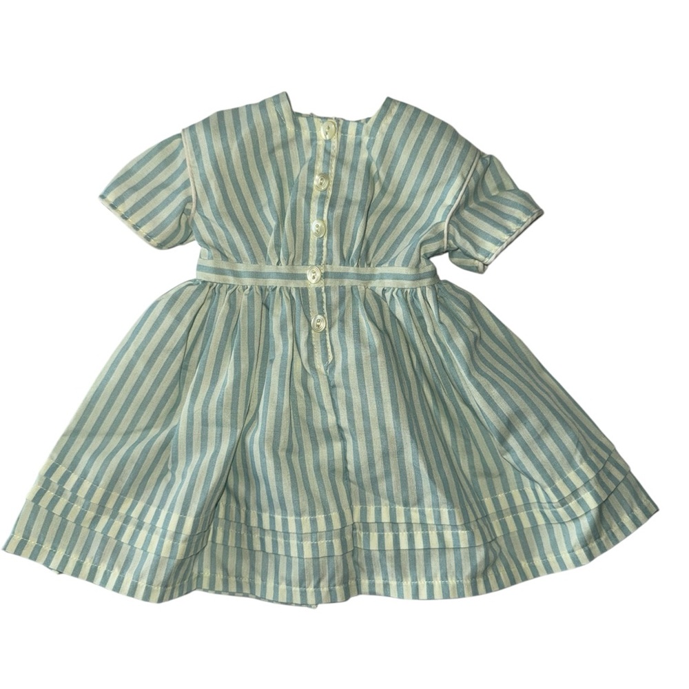 Vintage Striped Dress in Blue and White